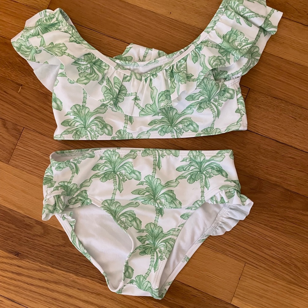 Janie and Jack Green Botanical Print Top